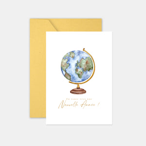 Personalized World Map greeting card