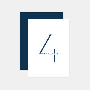 Personalized greeting card 4 navy blue