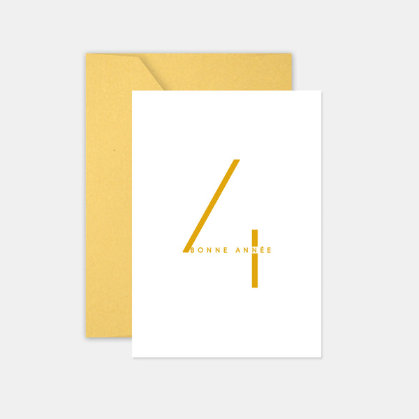 Personalized greeting card 4 gold