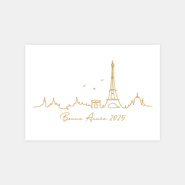 Carte de voeux personnalisée Paris line