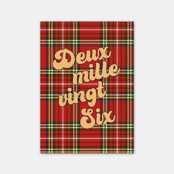 Carte de voeux personnalisée Tartan