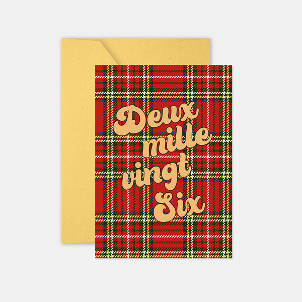 Carte de voeux personnalisée Tartan