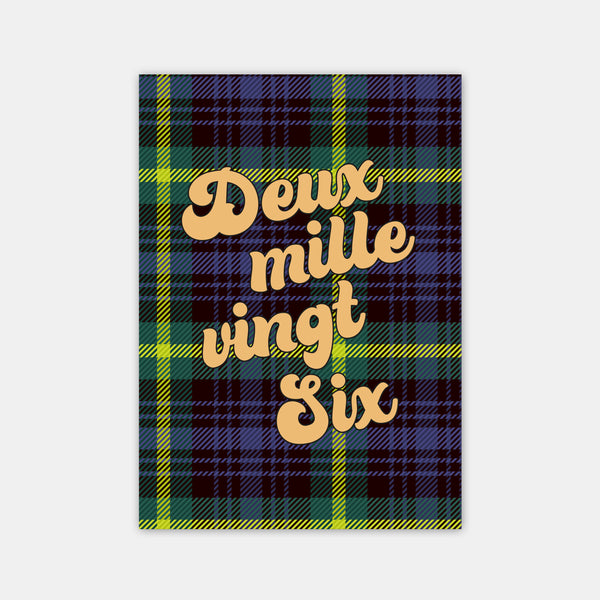 Carte de voeux personnalisée Tartan