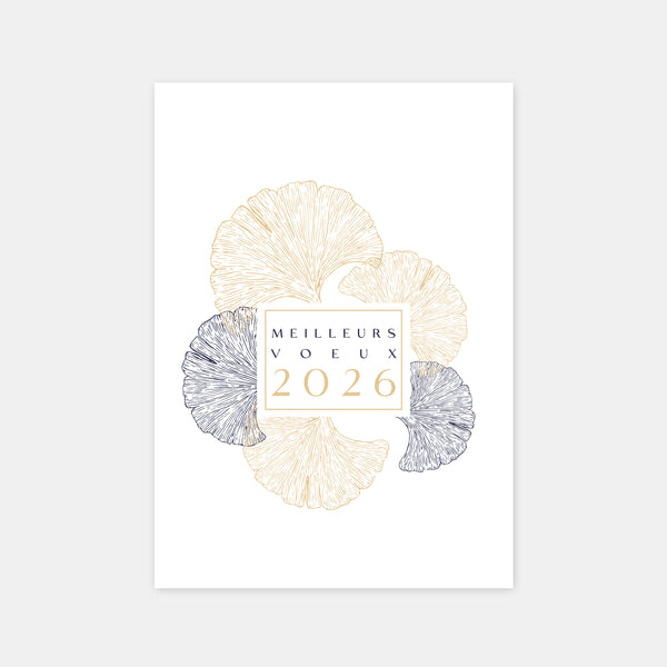 Carte de voeux gingko