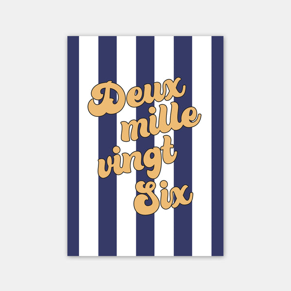 Carte de voeux lignes bleus