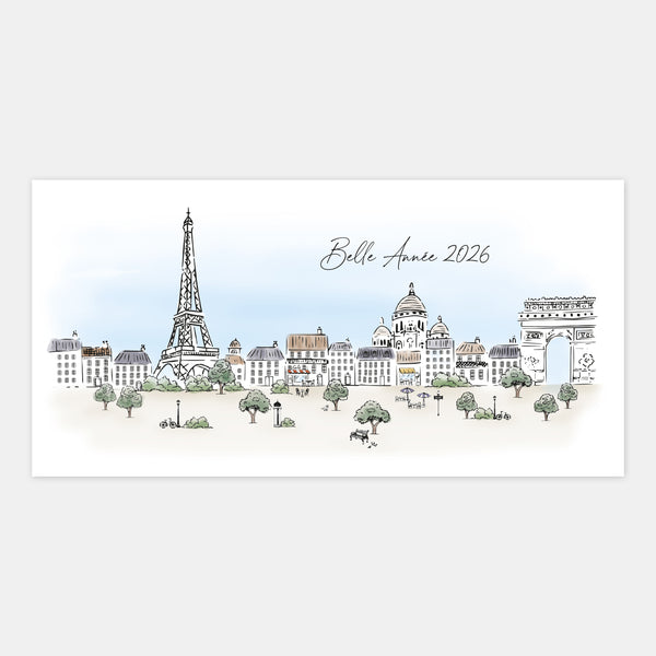 Personalisierte Paris-Aquarell-Grußkarte