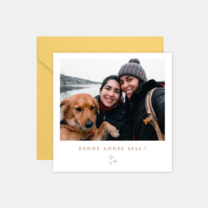 Carte de voeux personnalisée Polaroid pictogramme