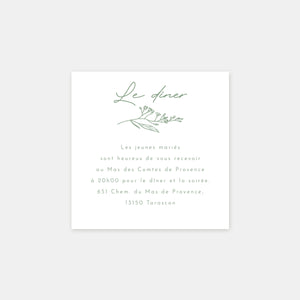 Carton invitation de mariage champêtre classique