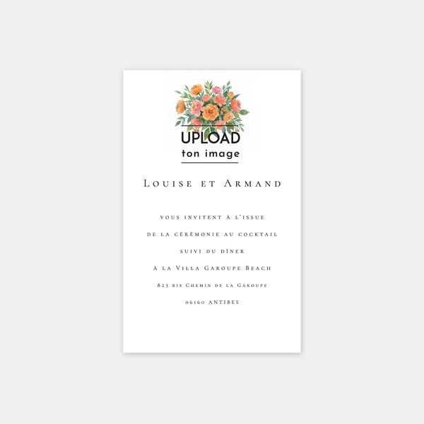 Hochzeitseinladungskarte im Aquarellstil