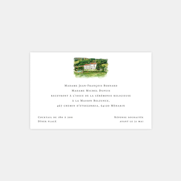 Carton invitation mariage au Pays Basque