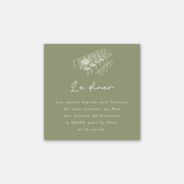 Carton invitation de mariage belle demeure
