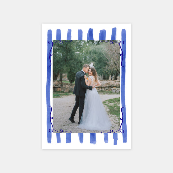 Carton remerciement mariage jolies lignes
