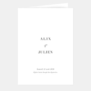 Livret de mariage moderne discrétion