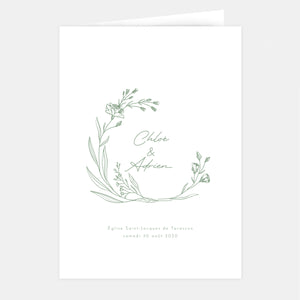 Livret de mariage champêtre classique