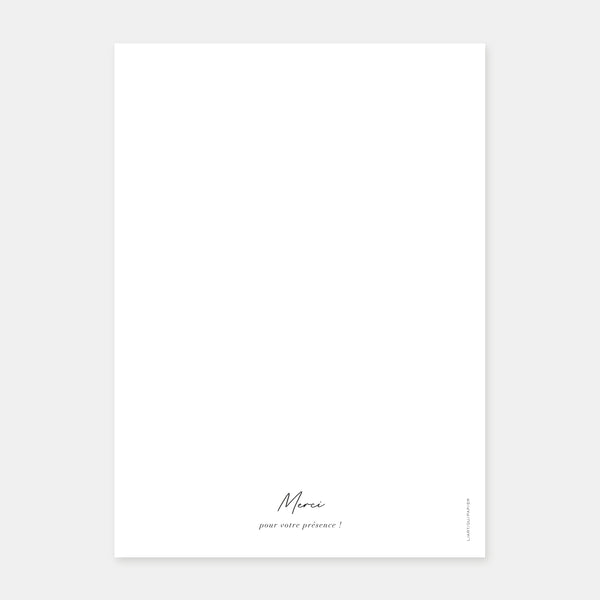 Discreet modern wedding booklet
