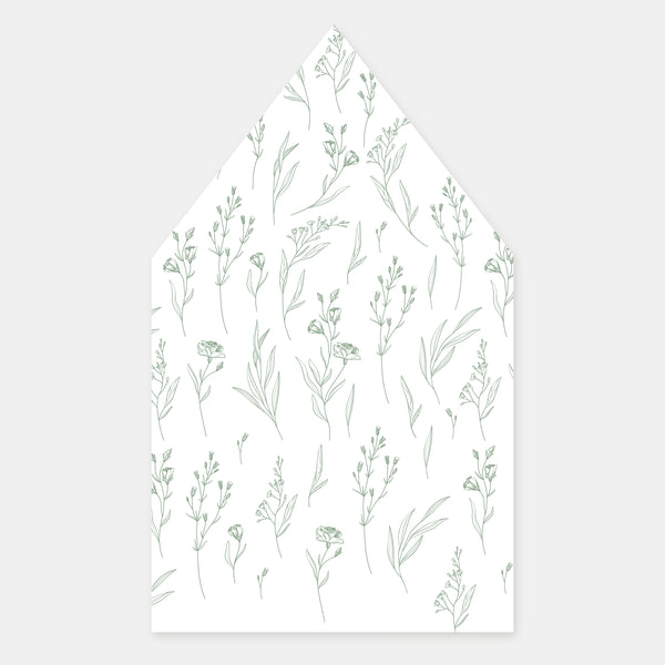 Doublure enveloppe carrée champêtre classique