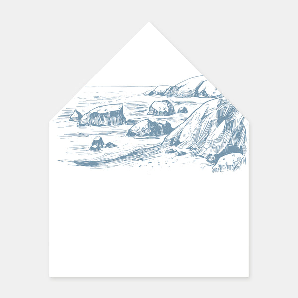 Wild Coast Engraved Envelope Lining