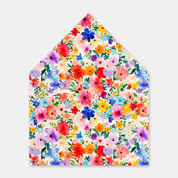 Buntes Garten-Briefumschlagfutter