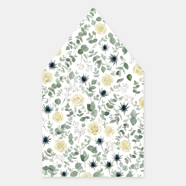 Doublure enveloppe carrée végétale - eucalyptus
