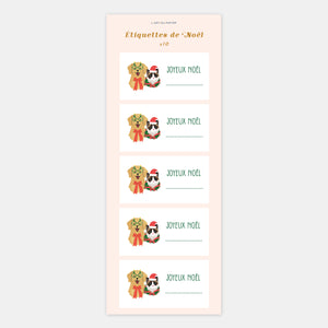 Santa Claus sticker labels - 10ex