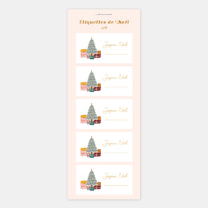 Santa Claus sticker labels - 10ex