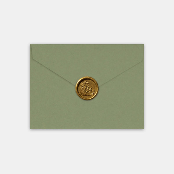 Cachet de cire personnalisé initiales champêtre classique