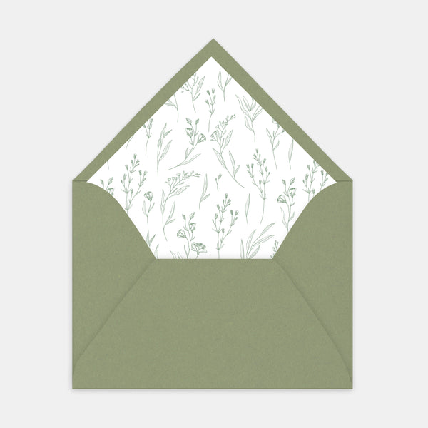 Doublure enveloppe champêtre classique