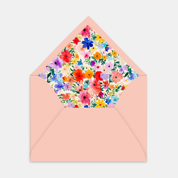 Buntes Garten-Briefumschlagfutter