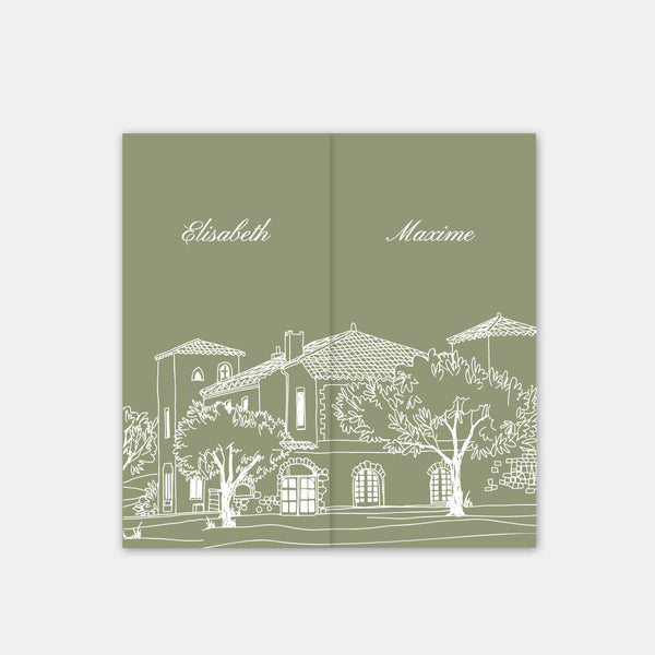 Beautiful home wedding invitation