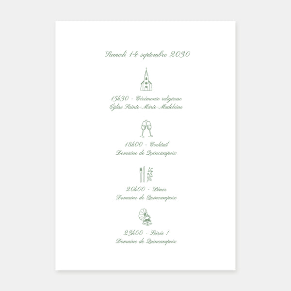 Hochzeitskarte Gutshof Quincampoix