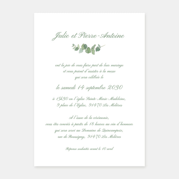 Hochzeitskarte Gutshof Quincampoix