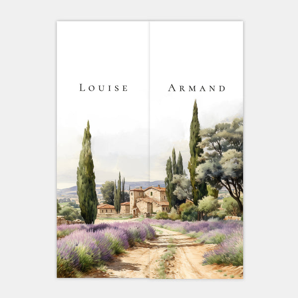 Faire-part de mariage Provence aquarelle