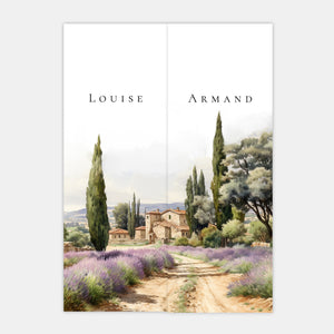 Faire-part de mariage Provence aquarelle