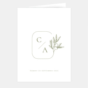 Hochzeitseinladung mit Olivenzweig