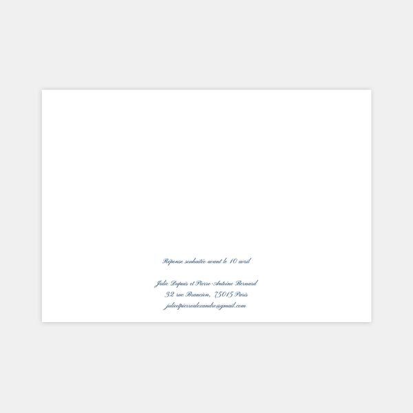 Faire-part de mariage classique paysage