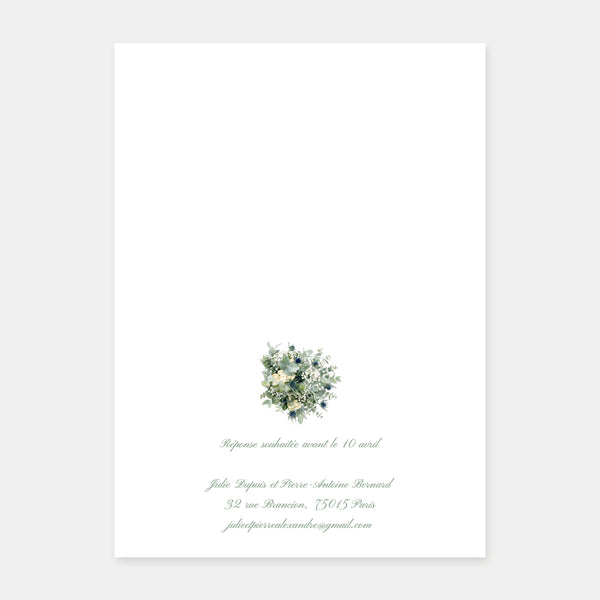 Faire-part de mariage Domaine de Quincampoix