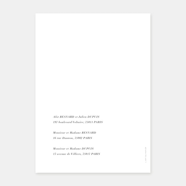 Hochzeitseinladung Moderne Diskretion