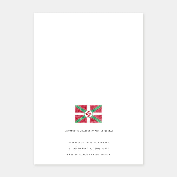 Wedding invitation in the Basque Country