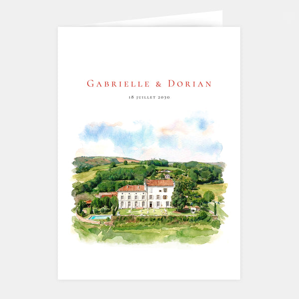 Wedding invitation in the Basque Country
