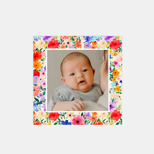 Faire-part de naissance jardin de couleurs