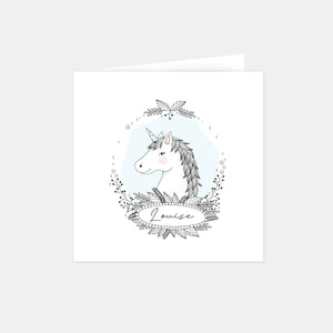 Faire-part de naissance licorne