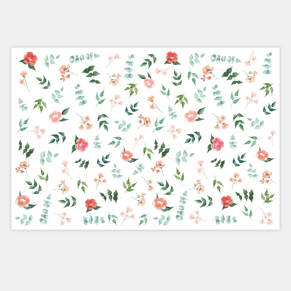 Feuillet de calque bouquet aquarelle