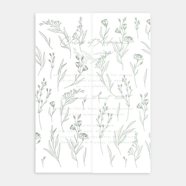 Feuillet de calque champêtre classique