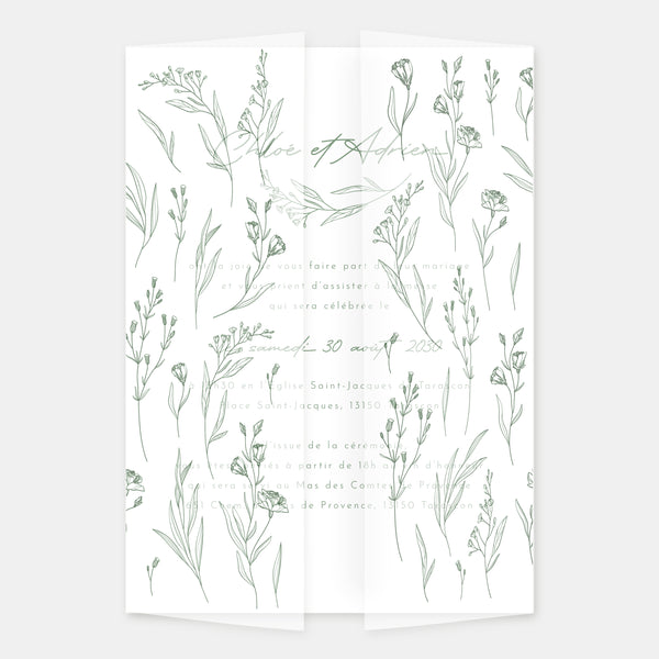 Feuillet de calque champêtre classique