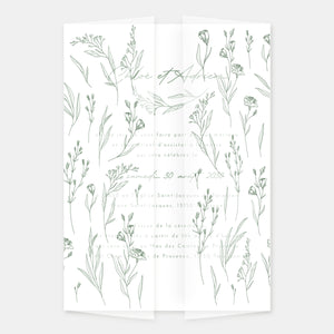 Feuillet de calque champêtre classique