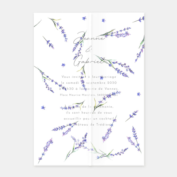 Feuillet de calque brins de lavande