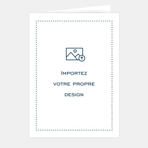 Carte portrait pré pliée à personnaliser