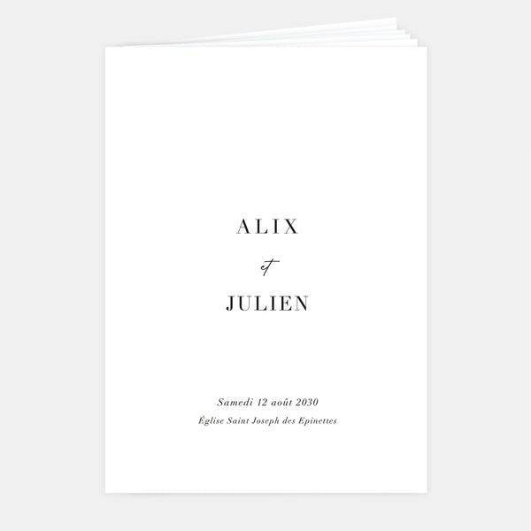 Livret de mariage moderne discrétion - 8 pages + couverture