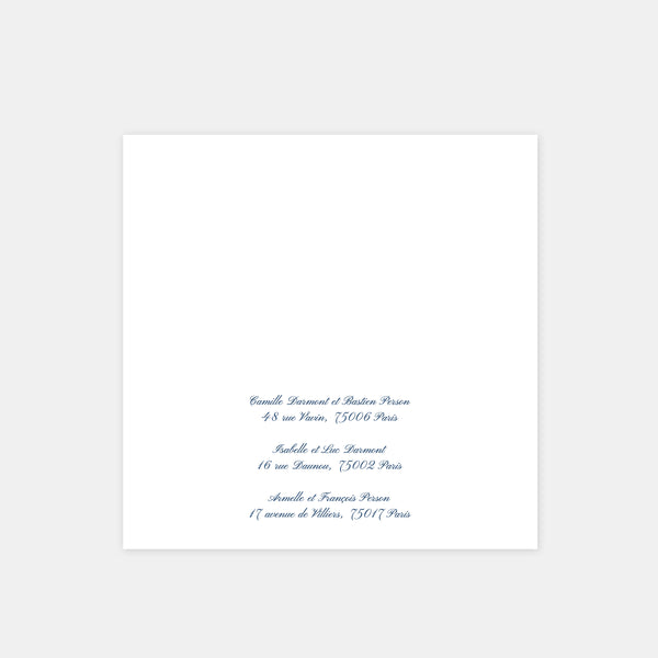 Faire-part de mariage classique prénoms