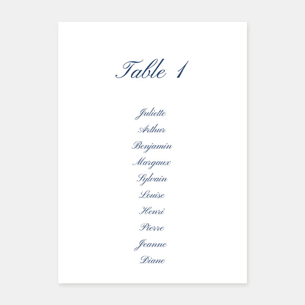Plan de table de mariage classique - 5ex
